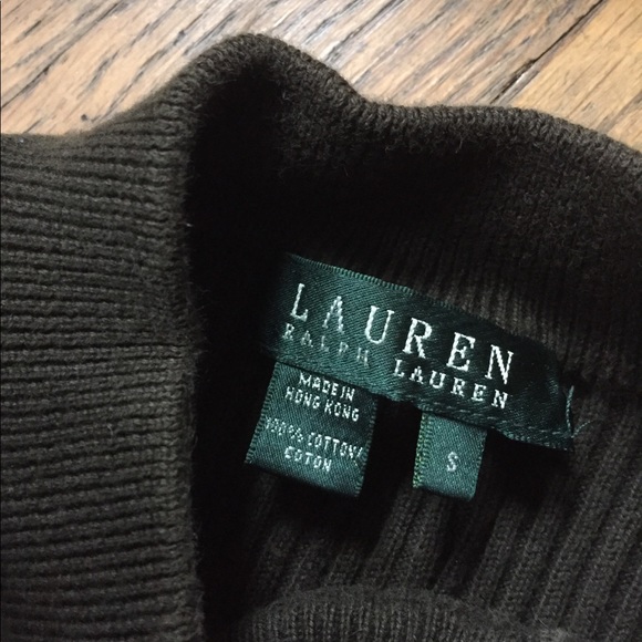 Ralph Lauren Olive Button-Neck Sweater - Picture 3 of 6